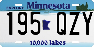 MN license plate 195QZY
