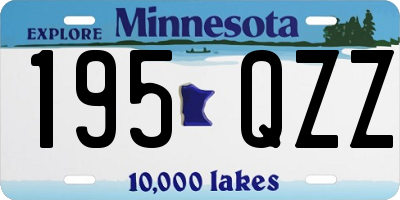 MN license plate 195QZZ