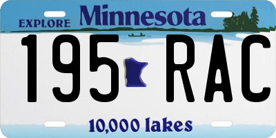 MN license plate 195RAC