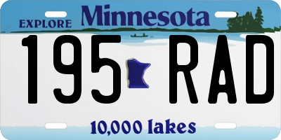 MN license plate 195RAD