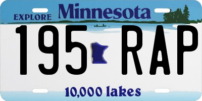 MN license plate 195RAP
