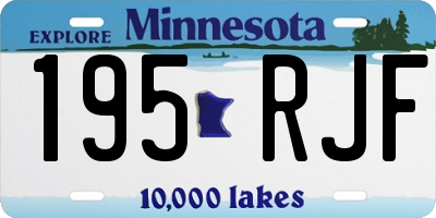 MN license plate 195RJF