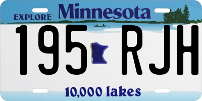 MN license plate 195RJH