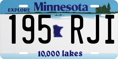 MN license plate 195RJI