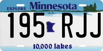 MN license plate 195RJJ