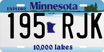 MN license plate 195RJK