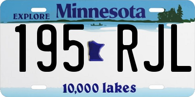 MN license plate 195RJL