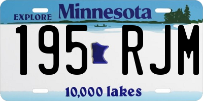 MN license plate 195RJM