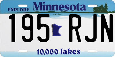 MN license plate 195RJN