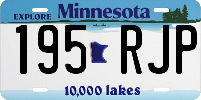 MN license plate 195RJP
