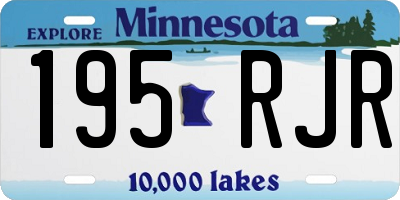 MN license plate 195RJR
