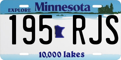 MN license plate 195RJS