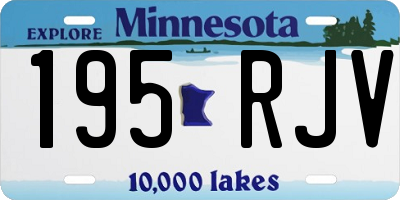 MN license plate 195RJV