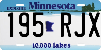 MN license plate 195RJX