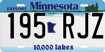 MN license plate 195RJZ