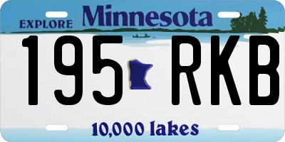 MN license plate 195RKB