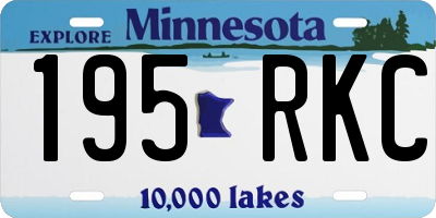 MN license plate 195RKC