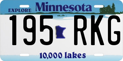 MN license plate 195RKG