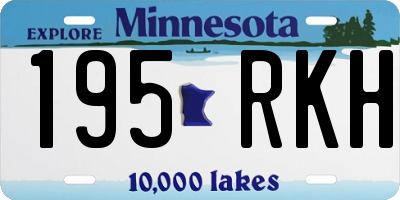 MN license plate 195RKH