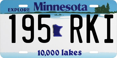 MN license plate 195RKI