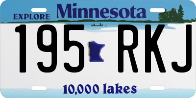 MN license plate 195RKJ