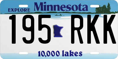 MN license plate 195RKK