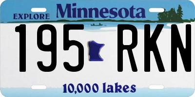 MN license plate 195RKN