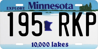 MN license plate 195RKP