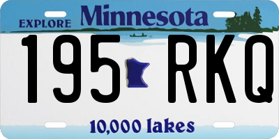 MN license plate 195RKQ