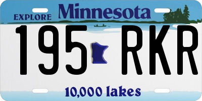 MN license plate 195RKR