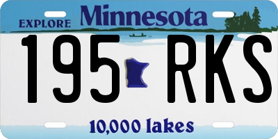 MN license plate 195RKS