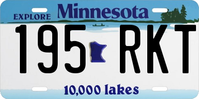 MN license plate 195RKT