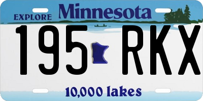 MN license plate 195RKX
