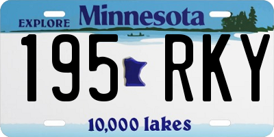 MN license plate 195RKY
