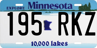 MN license plate 195RKZ