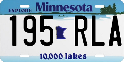 MN license plate 195RLA