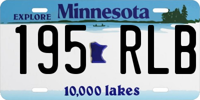 MN license plate 195RLB