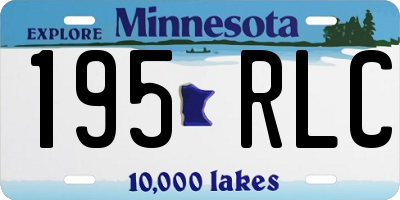 MN license plate 195RLC