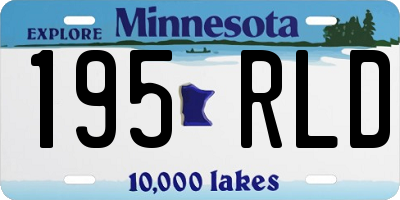MN license plate 195RLD