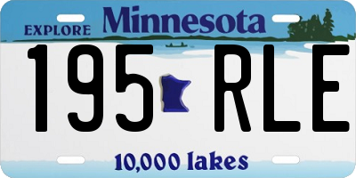 MN license plate 195RLE