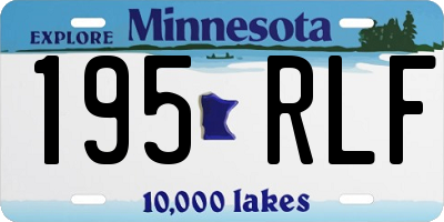 MN license plate 195RLF