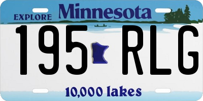 MN license plate 195RLG