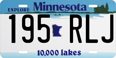 MN license plate 195RLJ