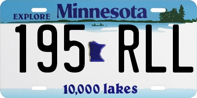 MN license plate 195RLL