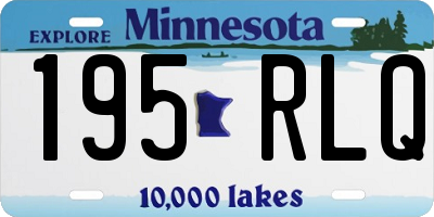 MN license plate 195RLQ