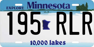 MN license plate 195RLR