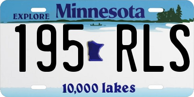 MN license plate 195RLS