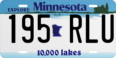 MN license plate 195RLU