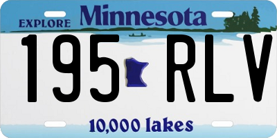 MN license plate 195RLV