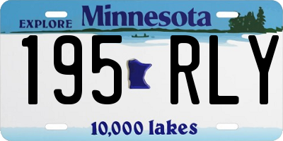MN license plate 195RLY